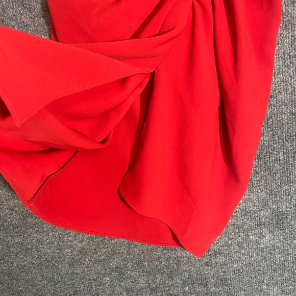 Amanda Uprichard Jasalina Mini Dress Small Red Ruched Backless Party Coc… - Picture 7 of 12